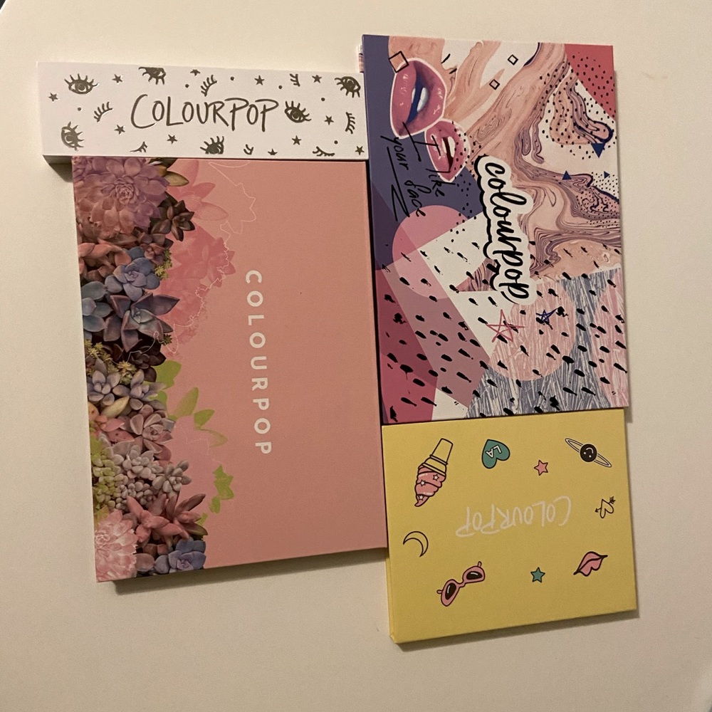 Lot of ColourPop makeup.